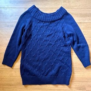 Blue knit sweater